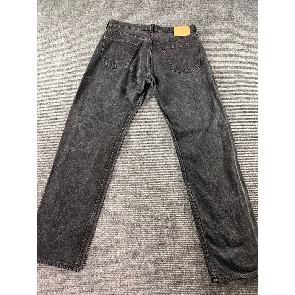 Levi's 501 Vintage 1996 Jeans Mens 36x32 Black Button Fly Made in USA - Picture 7 of 14